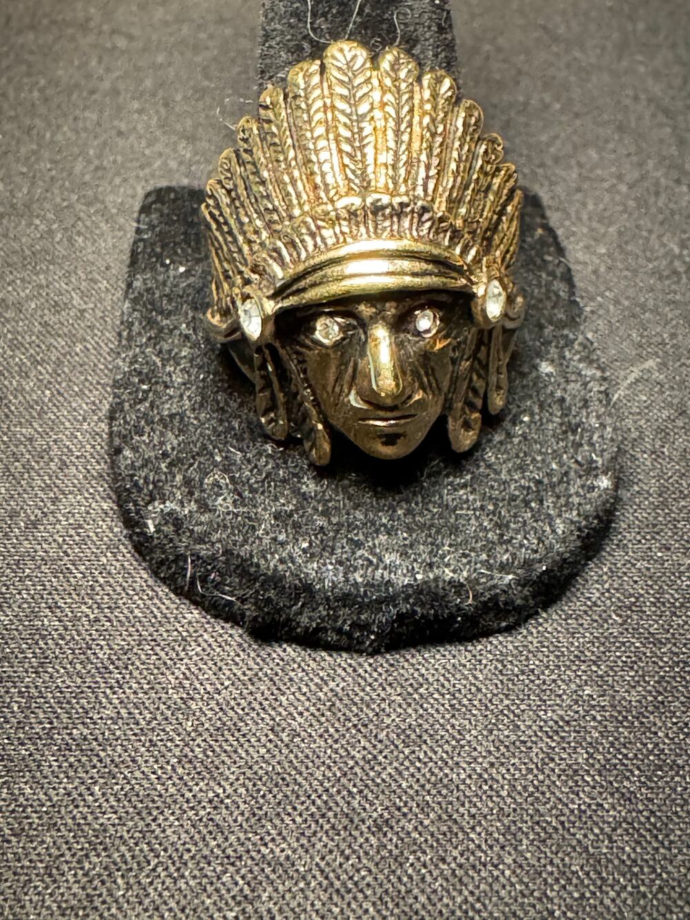 Vintage Native American 14k Gold Over Silver Size 10 Ring